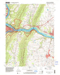 Harpers Ferry 1996 topographic map thumbnail