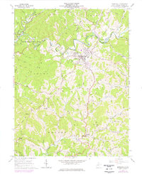 Harrisville 1964 topographic map thumbnail