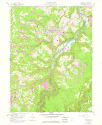 Kingwood 1960 topographic map thumbnail