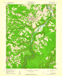 Kingwood 1960 topographic map thumbnail