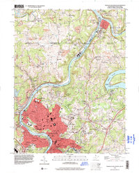 Morgantown North 1994 topographic map thumbnail