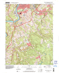 Morgantown South 1997 topographic map thumbnail