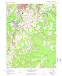 Morgantown South 1957 topographic map thumbnail
