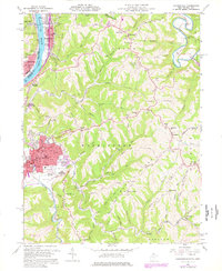 Moundsville 1960 topographic map thumbnail