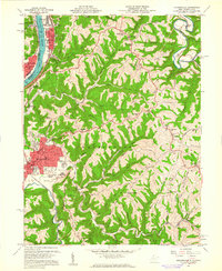Moundsville 1960 topographic map thumbnail