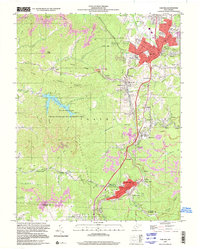 Oak Hill 1997 topographic map thumbnail