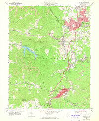 Oak Hill 1969 topographic map thumbnail