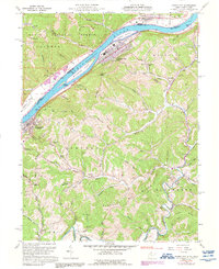 Paden City 1960 topographic map thumbnail