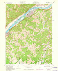 Paden City 1960 topographic map thumbnail