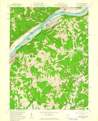 Paden City 1960 topographic map thumbnail