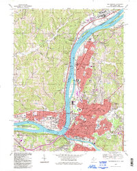 Parkersburg 1994 topographic map thumbnail