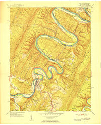 Paw Paw 1951 topographic map thumbnail