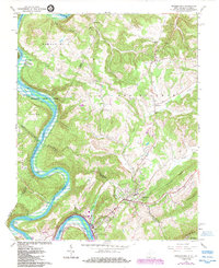 Peterstown 1965 topographic map thumbnail