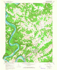 Peterstown 1965 topographic map thumbnail