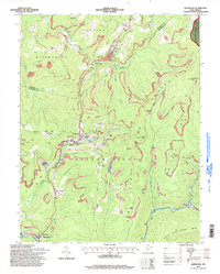 Quinwood 1995 topographic map thumbnail
