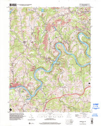 Rivesville 1997 topographic map thumbnail
