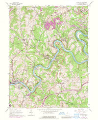 Rivesville 1960 topographic map thumbnail
