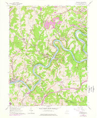 Rivesville 1960 topographic map thumbnail