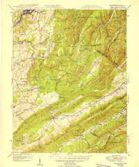 Ronceverte 1952 topographic map thumbnail