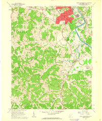 South Parkersburg 1961 topographic map thumbnail