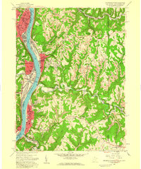 Steubenville East 1958 topographic map thumbnail
