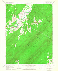 Wardensville 1965 topographic map thumbnail