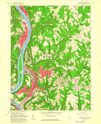 Weirton 1958 topographic map thumbnail
