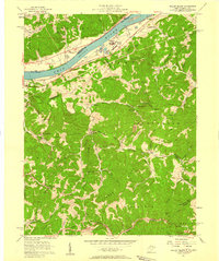 Willow Island 1957 topographic map thumbnail
