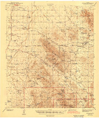 Arivaca 1943 topographic map thumbnail