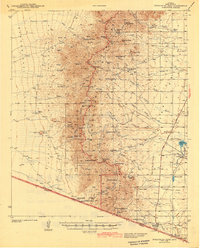 Presumido Peak 1943 topographic map thumbnail