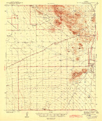 San Xavier Mission 1943 topographic map thumbnail