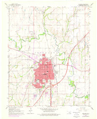 Chickasha 1966 topographic map thumbnail