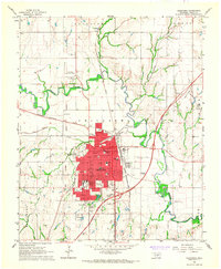 Chickasha 1966 topographic map thumbnail