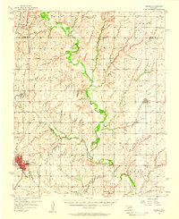 Cordell 1956 topographic map thumbnail