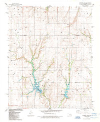 Crowder Lake 1985 topographic map thumbnail