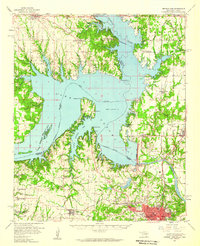Denison Dam topographic map thumbnail