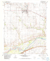 Grandfield 1985 topographic map thumbnail