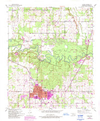 Idabel 1950 topographic map thumbnail