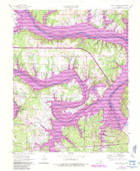 Keystone Dam 1958 topographic map thumbnail