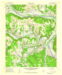 Keystone Dam 1958 topographic map thumbnail