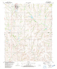 Leedey 1987 topographic map thumbnail