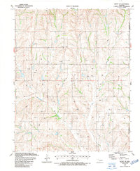 Leedey SW 1987 topographic map thumbnail