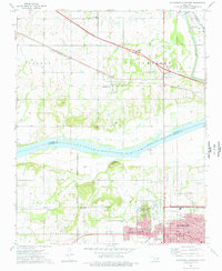 Northwest Muskogee 1974 topographic map thumbnail