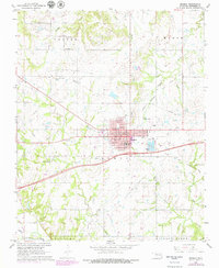 Okemah 1967 topographic map thumbnail