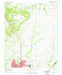 Okmulgee North 1971 topographic map thumbnail