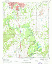 Okmulgee South 1971 topographic map thumbnail