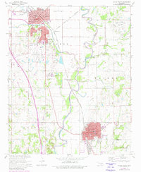 Pauls Valley 1965 topographic map thumbnail