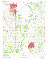 Pauls Valley 1965 topographic map thumbnail