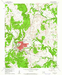 Pawhuska 1960 topographic map thumbnail