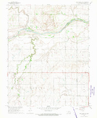 Pond Creek NW 1968 topographic map thumbnail